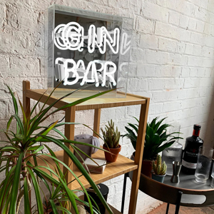 Locomocean 'GIN Bar' Glass Neon Sign